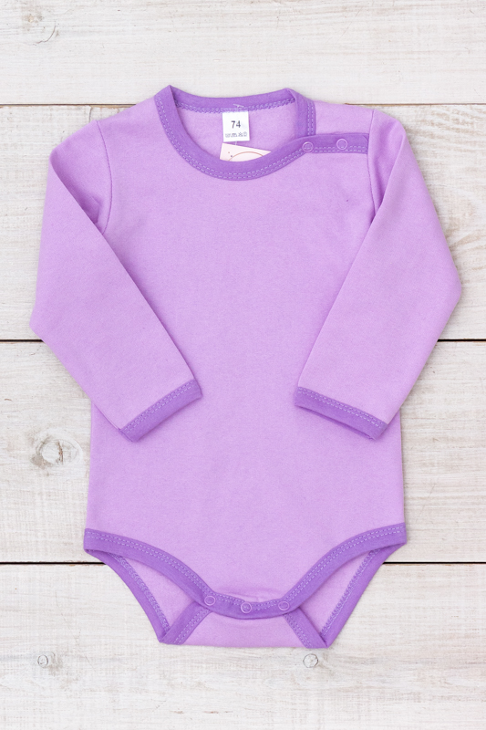 Боді ясельний для дівчинки (з довгим рукавом)